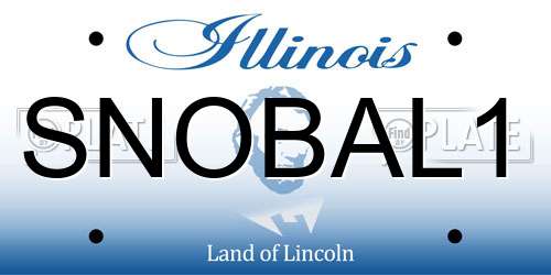 SNOBAL1 Illinois License Plate
