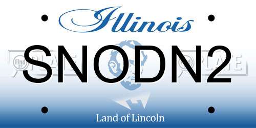 SNODN2 Illinois License Plate
