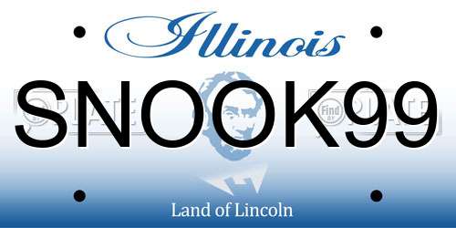 SNOOK99 Illinois License Plate
