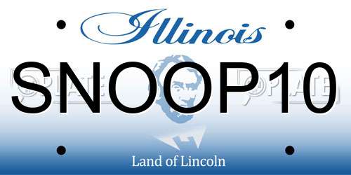 SNOOP10 Illinois License Plate