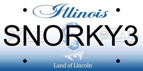 SNORKY3 Illinois License Plate