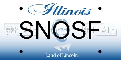 SNOSF Illinois License Plate