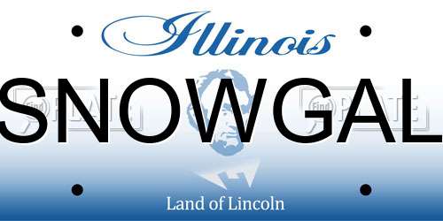 SNOWGAL Illinois License Plate