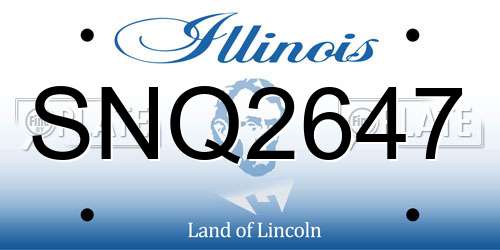 SNQ2647 Illinois License Plate