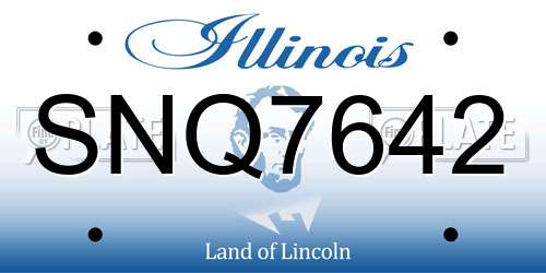 SNQ7642 Illinois License Plate