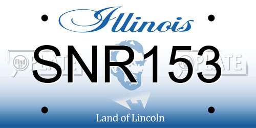 SNR153 Illinois License Plate