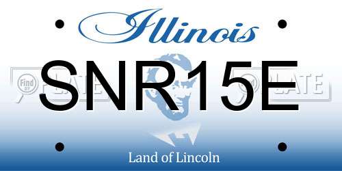SNR15E Illinois License Plate