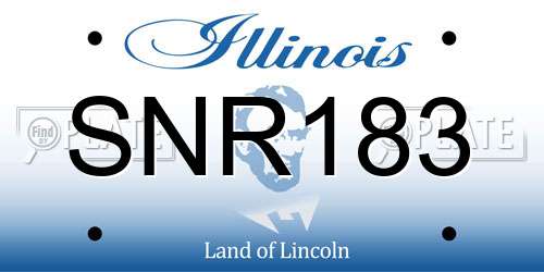 SNR183 Illinois License Plate