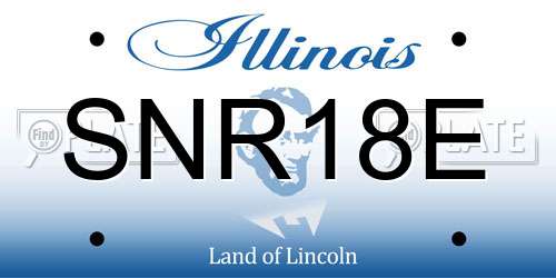 SNR18E Illinois License Plate
