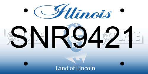 SNR9421 Illinois License Plate