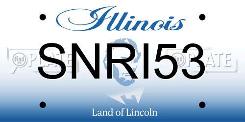 SNRI53 Illinois License Plate