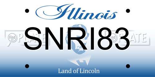 SNRI83 Illinois License Plate