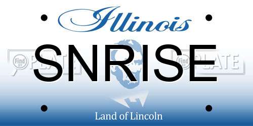SNRISE Illinois License Plate