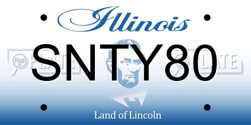 SNTY80 Illinois License Plate