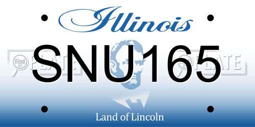 SNU165 Illinois License Plate