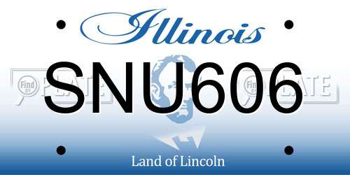 SNU606 Illinois License Plate