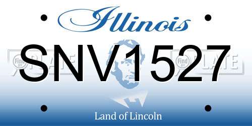 SNV1527 Illinois License Plate