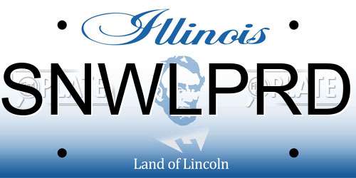SNWLPRD Illinois License Plate