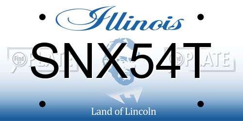 SNX54T Illinois License Plate