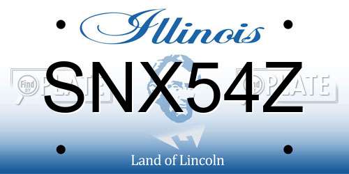 SNX54Z Illinois License Plate