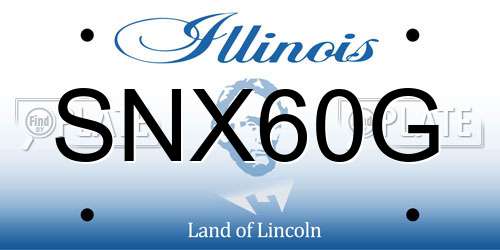SNX60G Illinois License Plate