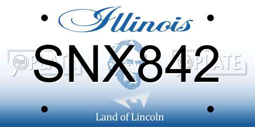 SNX842 Illinois License Plate