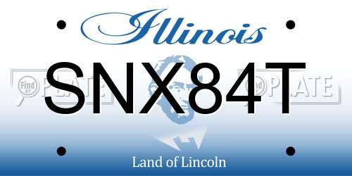 SNX84T Illinois License Plate