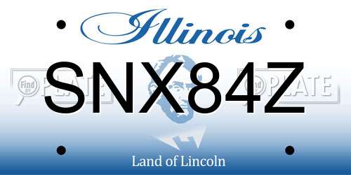SNX84Z Illinois License Plate