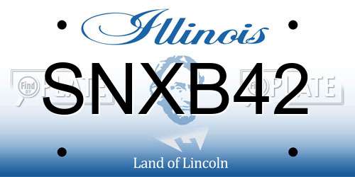 SNXB42 Illinois License Plate