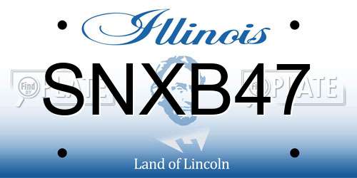 SNXB47 Illinois License Plate