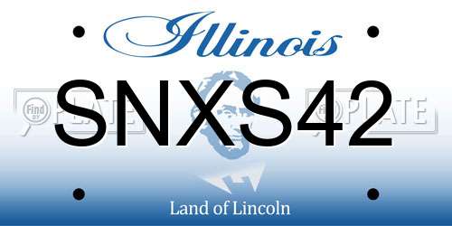 SNXS42 Illinois License Plate