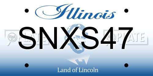 SNXS47 Illinois License Plate