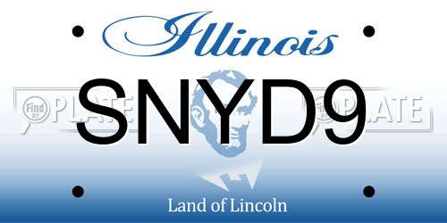 SNYD9 Illinois License Plate