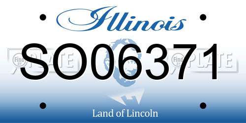 SO06371 Illinois License Plate
