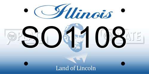 SO1108 Illinois License Plate