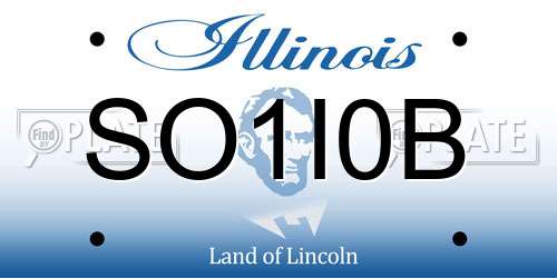 SO1I0B Illinois License Plate