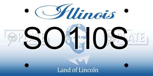 SO1I0S Illinois License Plate