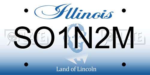SO1N2M Illinois License Plate