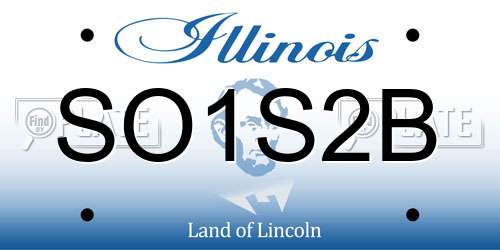SO1S2B Illinois License Plate