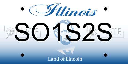 SO1S2S Illinois License Plate