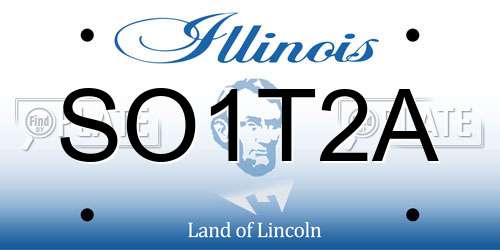 SO1T2A Illinois License Plate