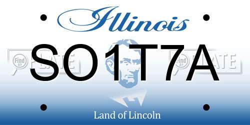 SO1T7A Illinois License Plate