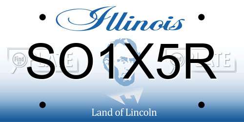 SO1X5R Illinois License Plate