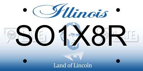 SO1X8R Illinois License Plate