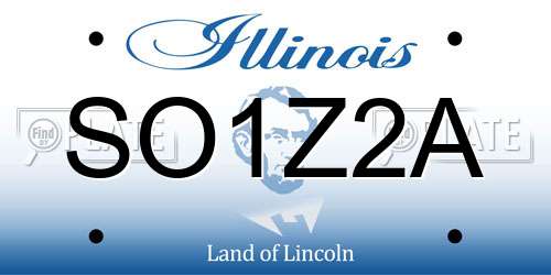 SO1Z2A Illinois License Plate