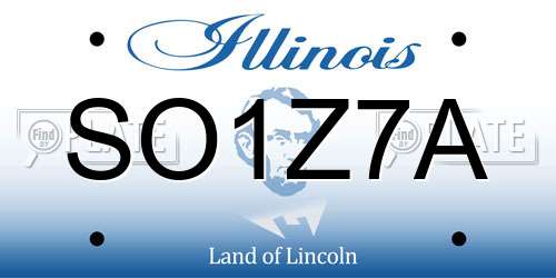 SO1Z7A Illinois License Plate