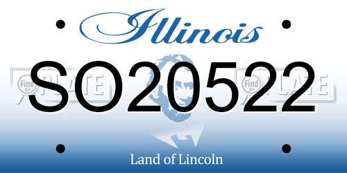 SO20522 Illinois License Plate