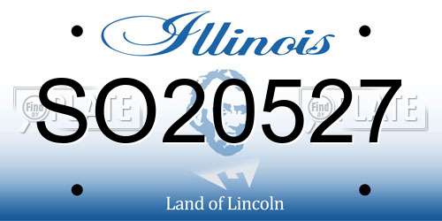 SO20527 Illinois License Plate