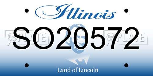 SO20572 Illinois License Plate
