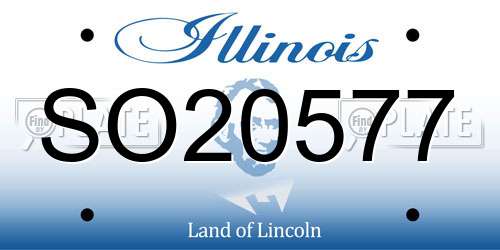 SO20577 Illinois License Plate